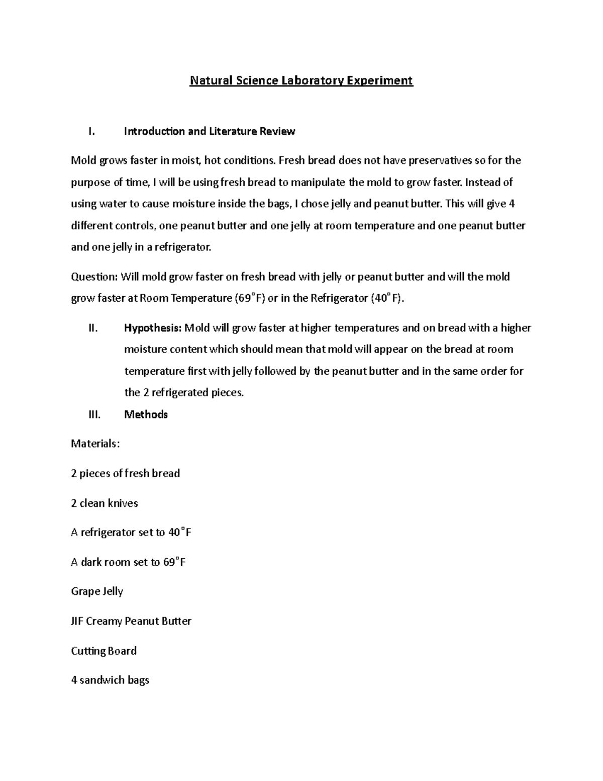 Natural Science Lab Experiment - Natural Science Laboratory Experiment ...