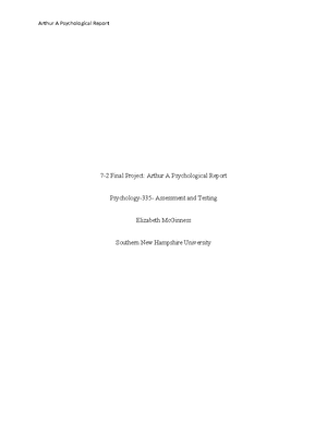 Psy 314 1-3 - homework assignment - Elizabeth McGinness PSY 314 ...