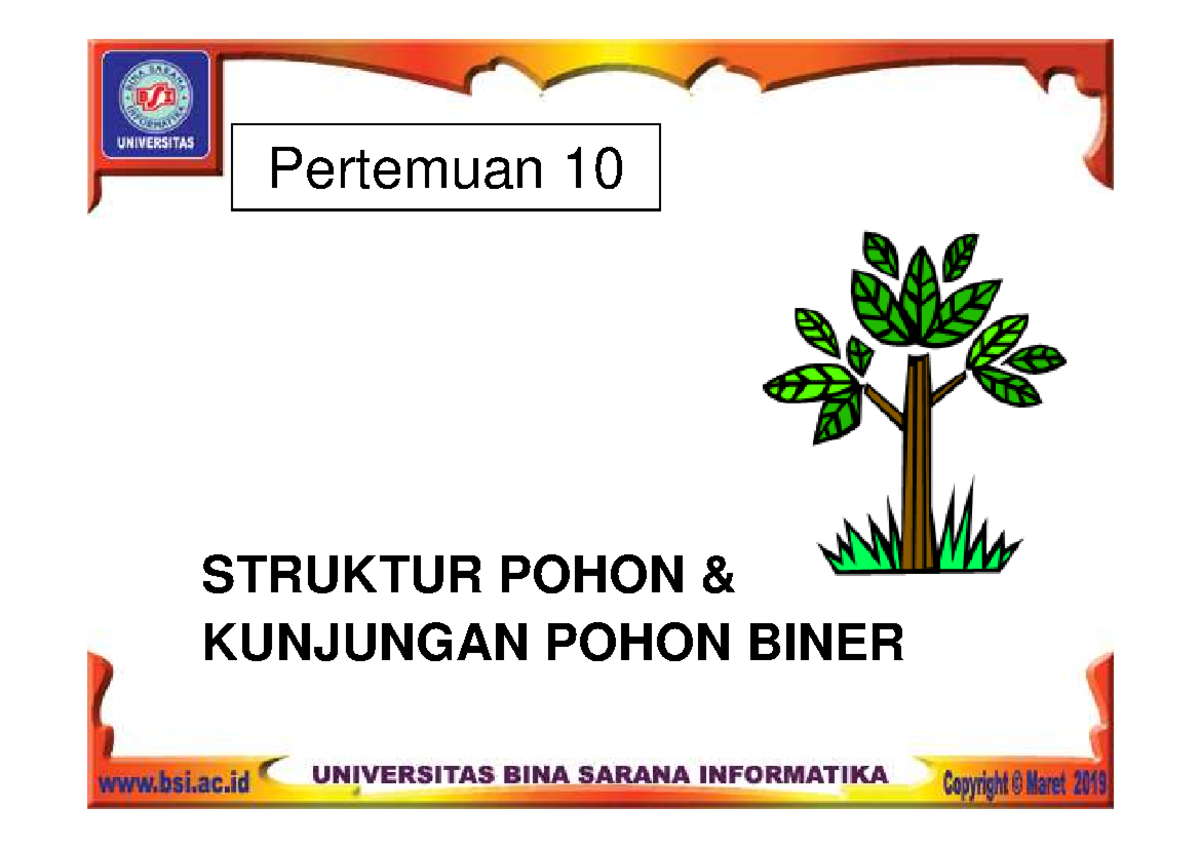 Struktur Pohon Binear - Pertemuan 10 STRUKTUR POHON & KUNJUNGAN POHON ...