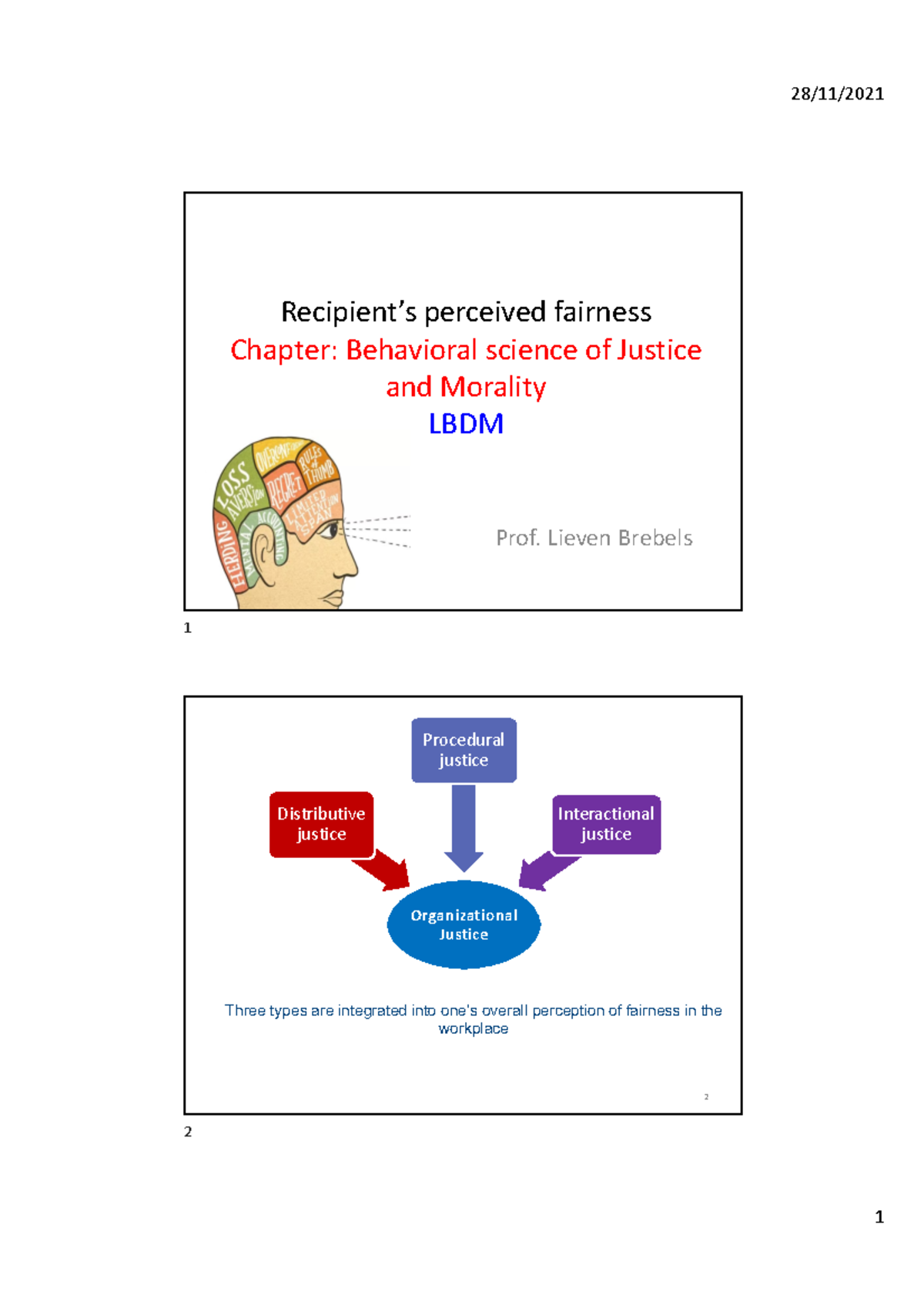 Slides perceiving justice - Recipient’s perceived fairness Chapter ...