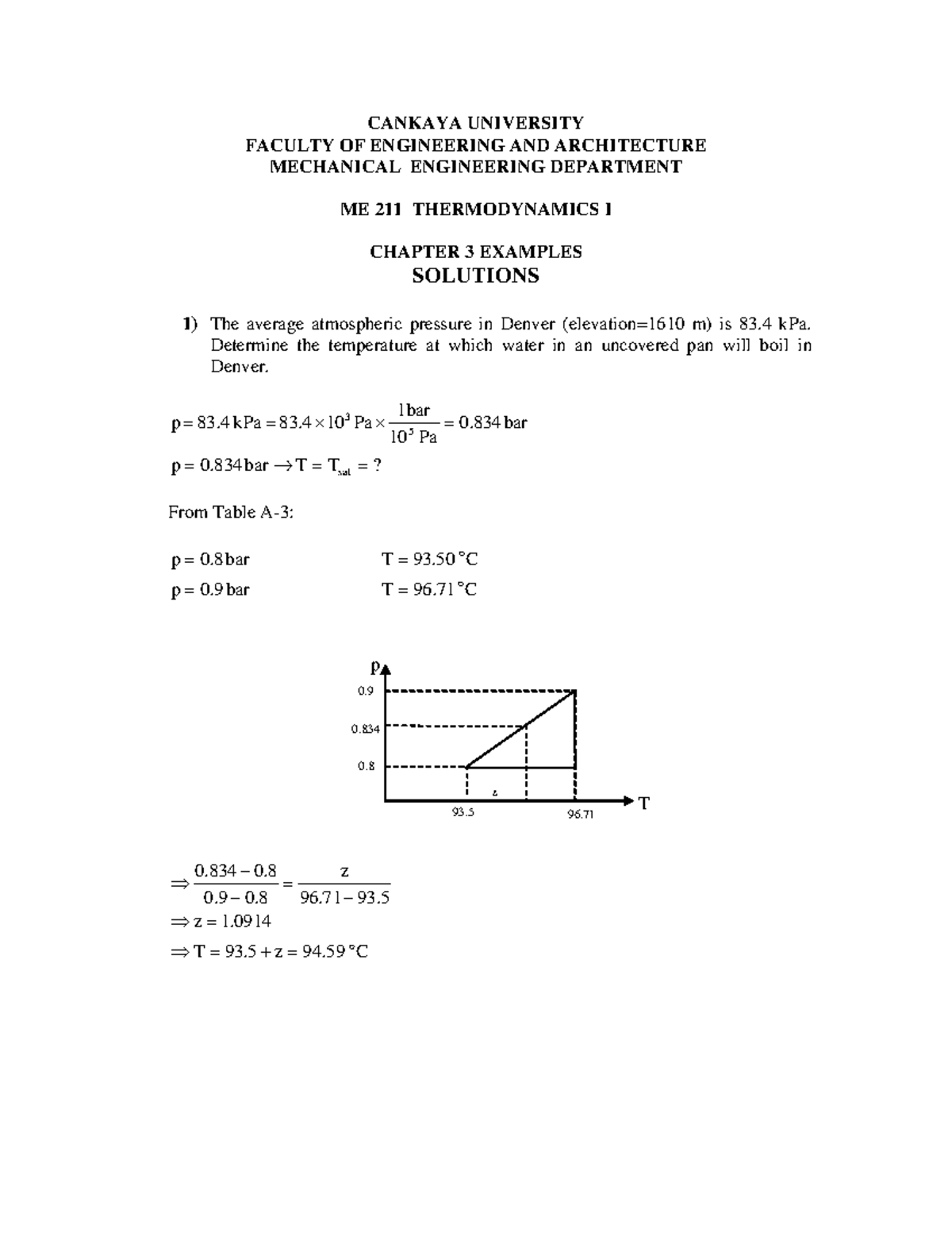 ME 211 Chapter-III Examples Solutions - CANKAYA UNIVERSITY FACULTY OF ...