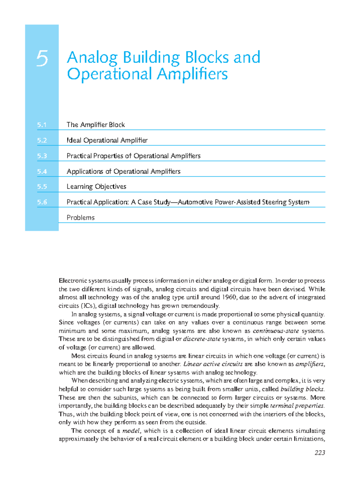 Electrical IMP Notes-23 - 5 Analog Building Blocks and Operational ...