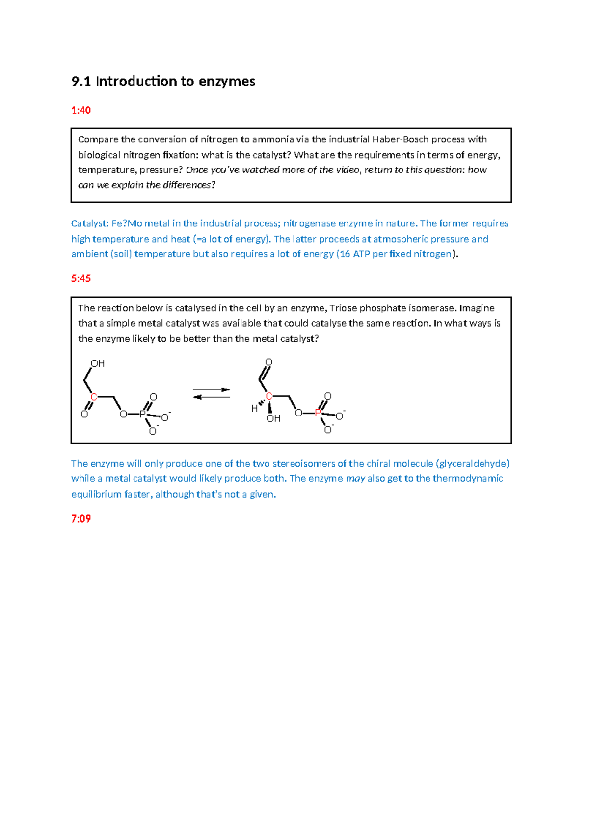 Worksheet 9 answers - 9 Introduction to enzymes 1: Catalyst: Fe?Mo ...