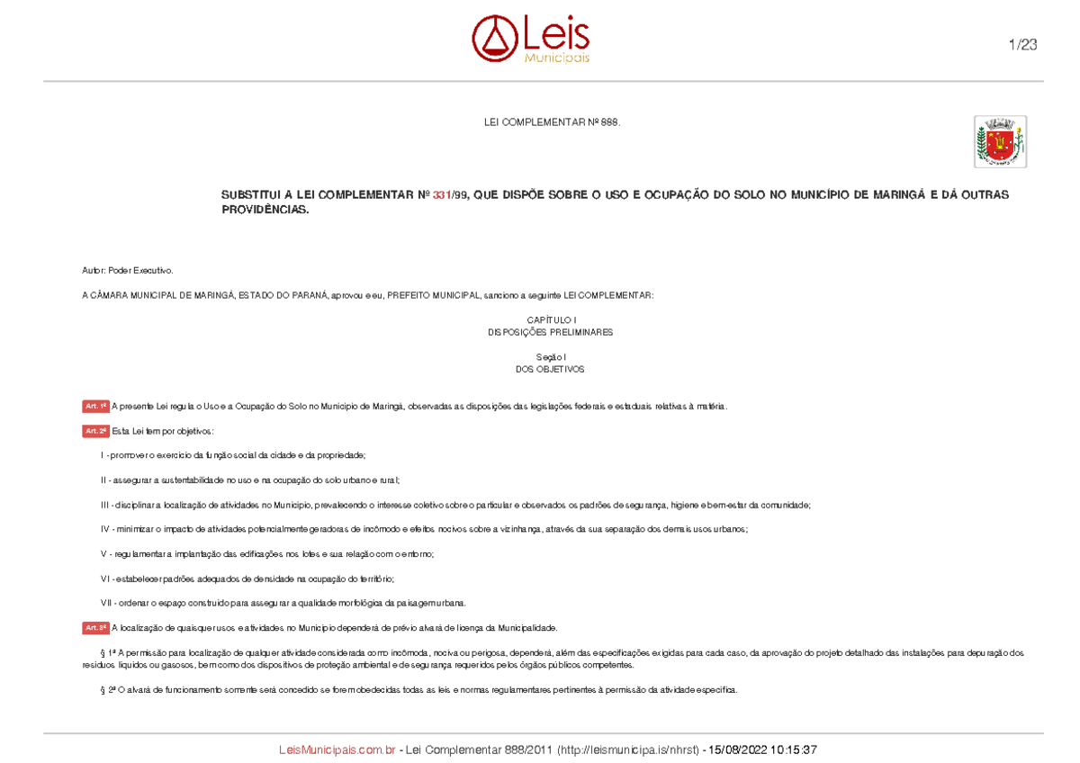 lc-888-2011-23pg-legisla-o-urban-stica-lei-complementar-n-888