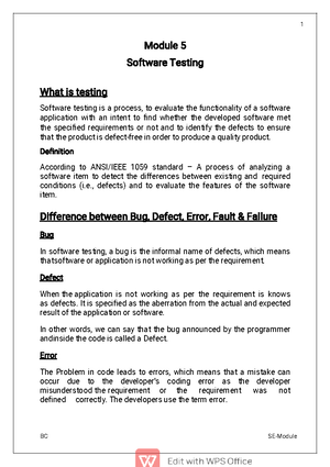 Chapter 7 Software Reliability - Basic Concepts There are three phases ...