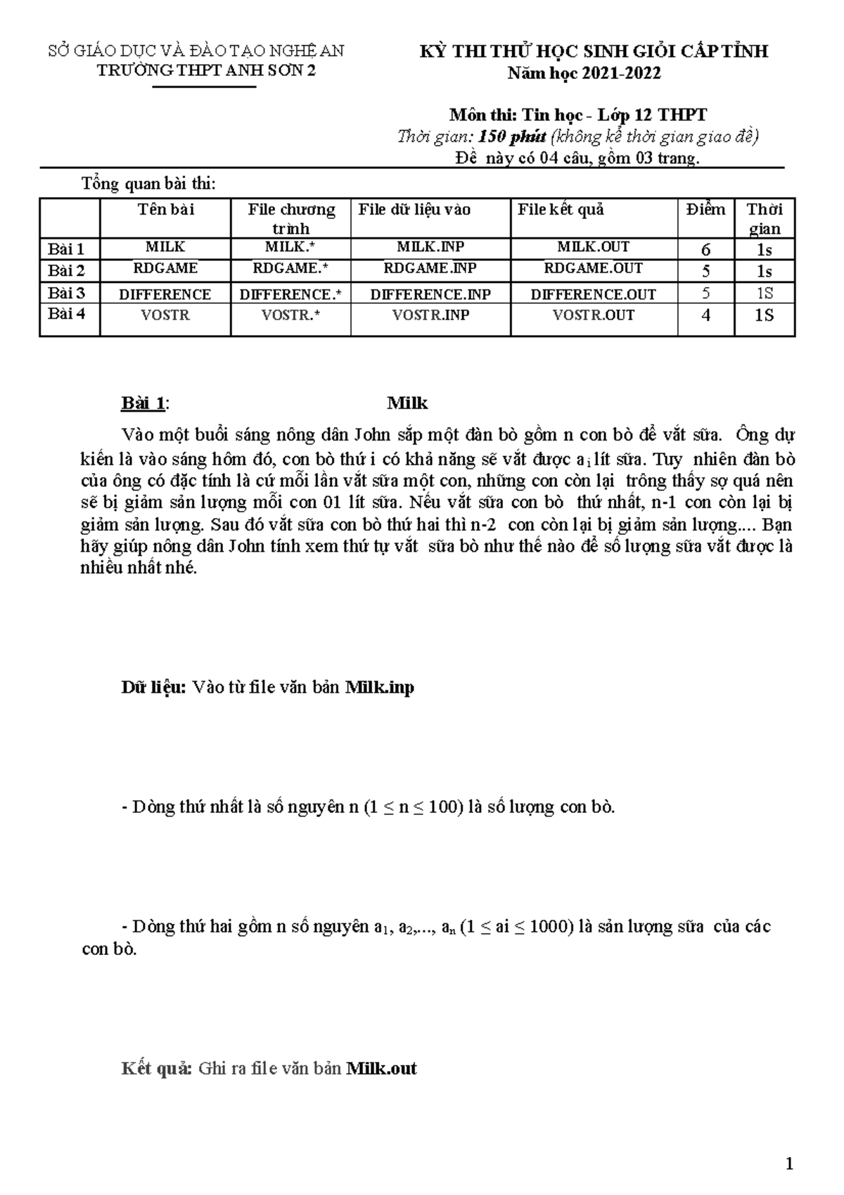 De Thi Thu HSG Tinh Khoi 12 Mon TIN HOC - SỞ GIÁO DỤC VÀ ĐÀO TẠO NGHỆ ...