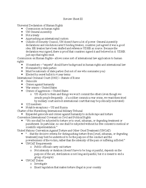 Unit 1 Notes - International Law Unit 1 International Relations Realism ...