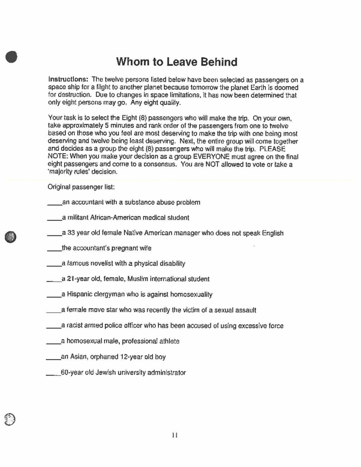Whom to Leave Behind - .... - Bachelor of Physical Education - Studocu