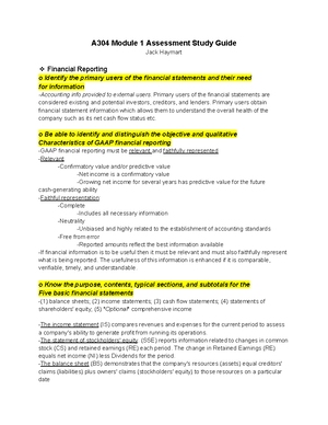 SP24 A304 Module 1 Course Packet (students) - Bus- 304 - Studocu