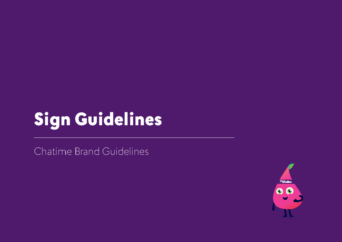 Chatime Sign guidelines EN - Sign Guidelines Chatime Brand Guidelines ...