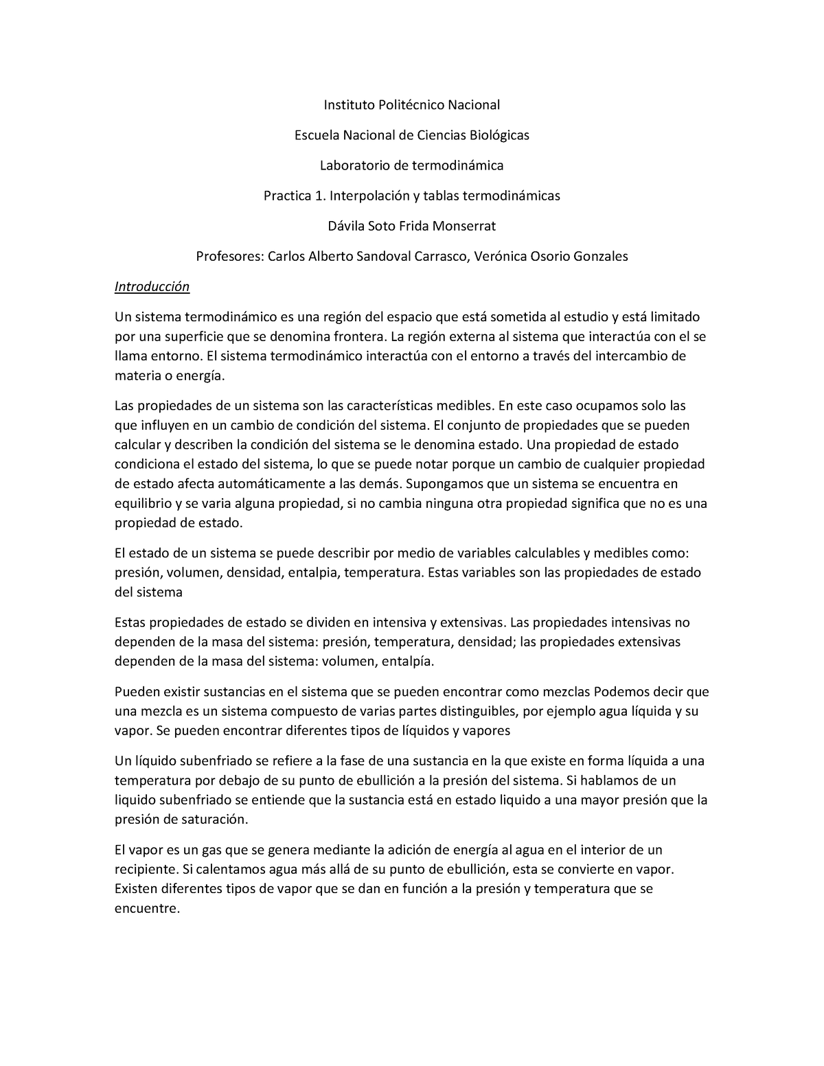 Interpolacion y tablas termodinamicas - Instituto PolitÈcnico Nacional ...