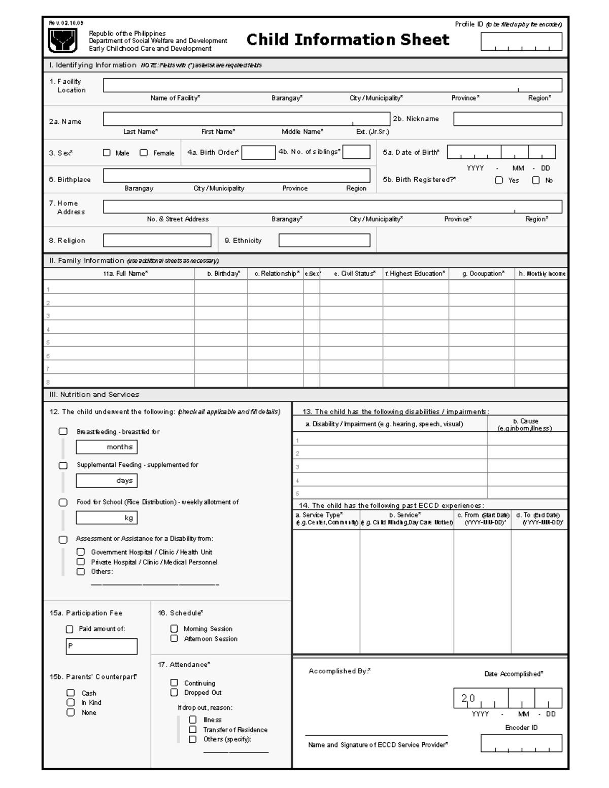 Eccd child profile - - Studocu