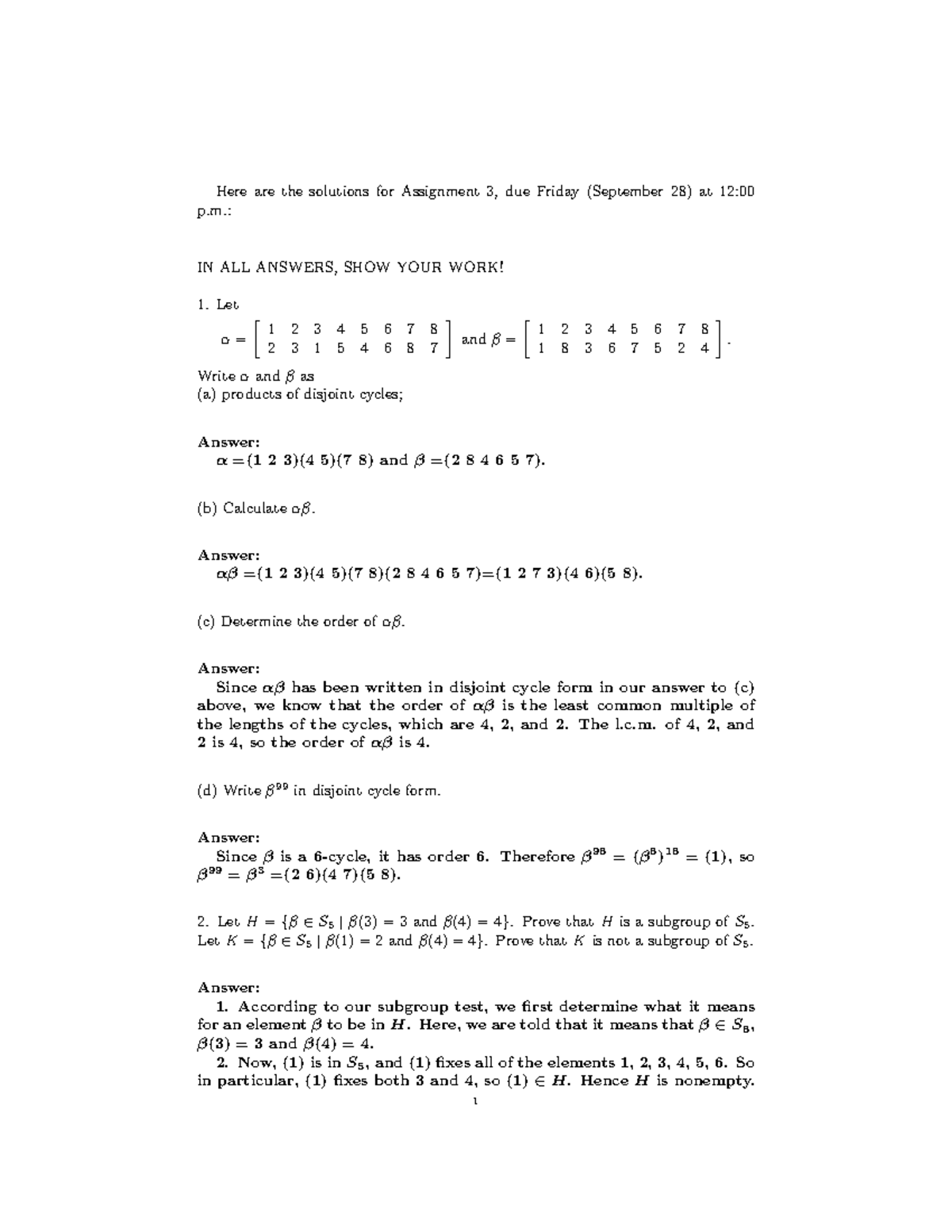 2018 Assignment 3 Solution - Here Are The Solutions For Assignment 3 ...