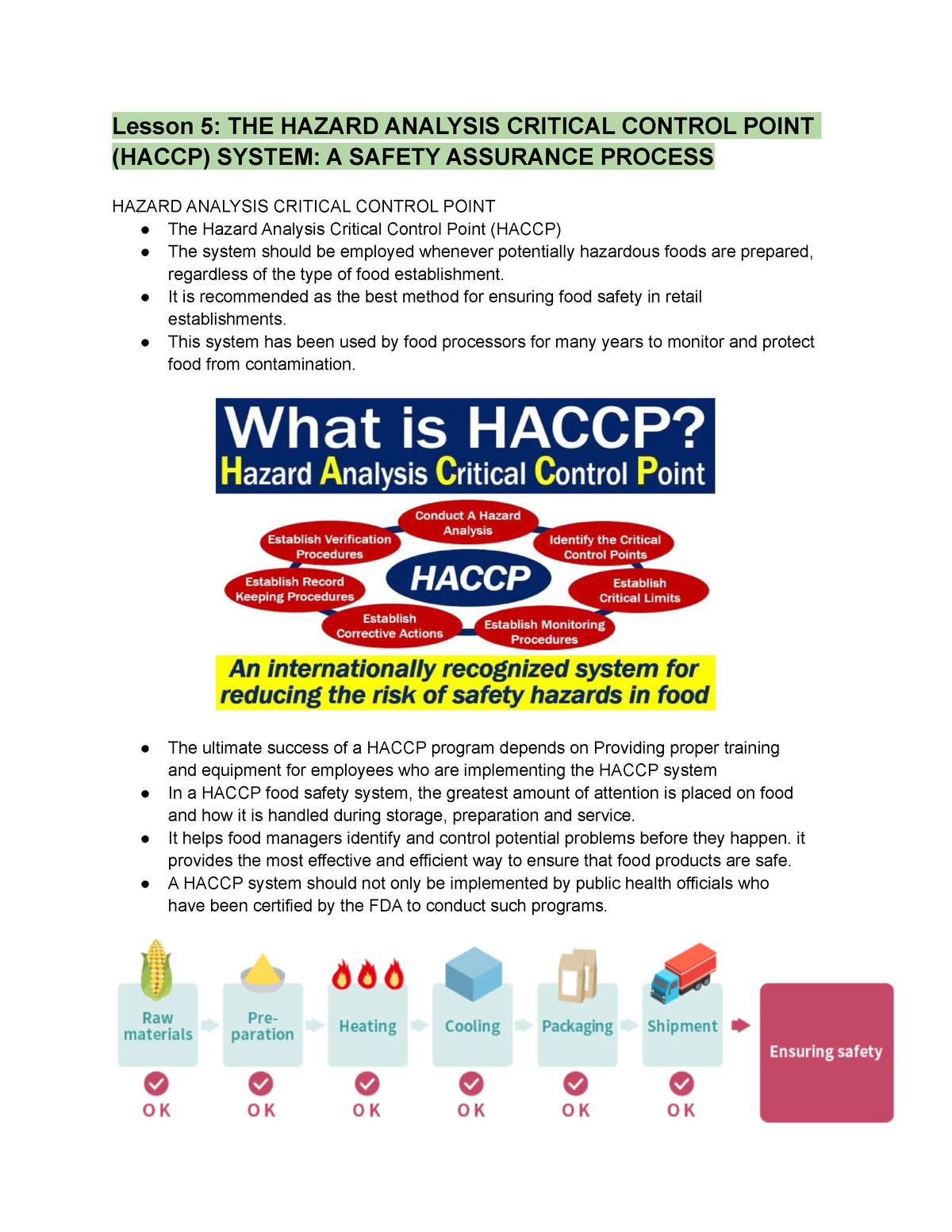 Final- Thsafety- Lecture - Lesson 5: THE HAZARD ANALYSIS CRITICAL ...