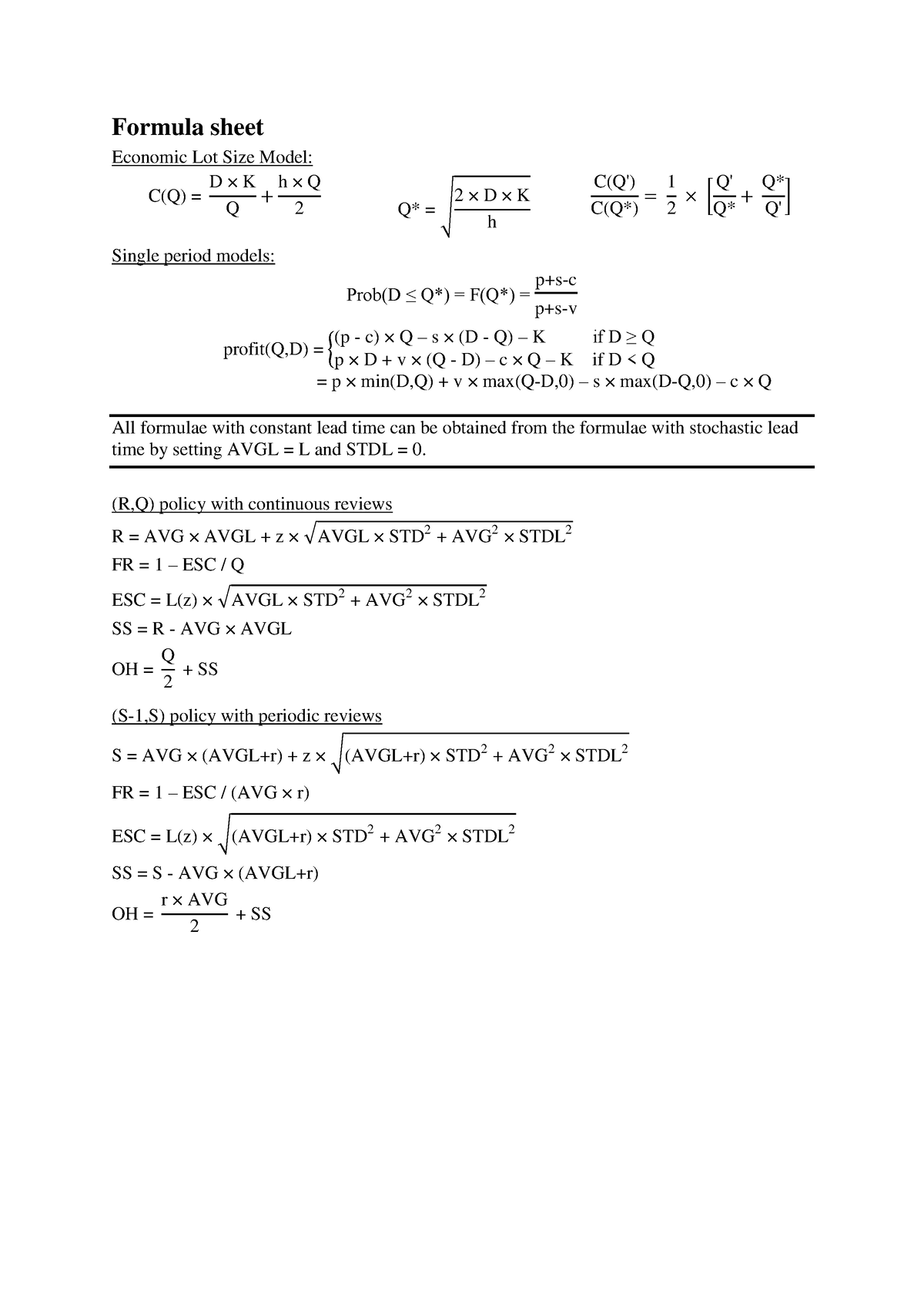 Formuleblad 18 Bkb1015 Eur Studeersnel