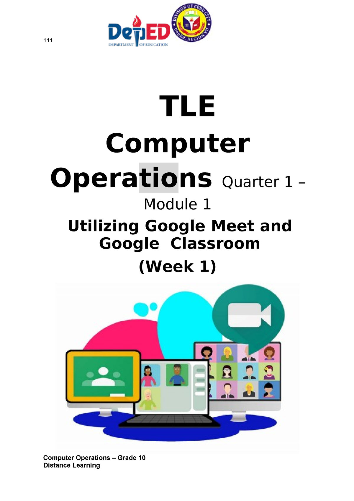 TLE ICT10 PC Operations NCII Q1 Module 1 WEEK1 - ####### 111 10 TLE ...