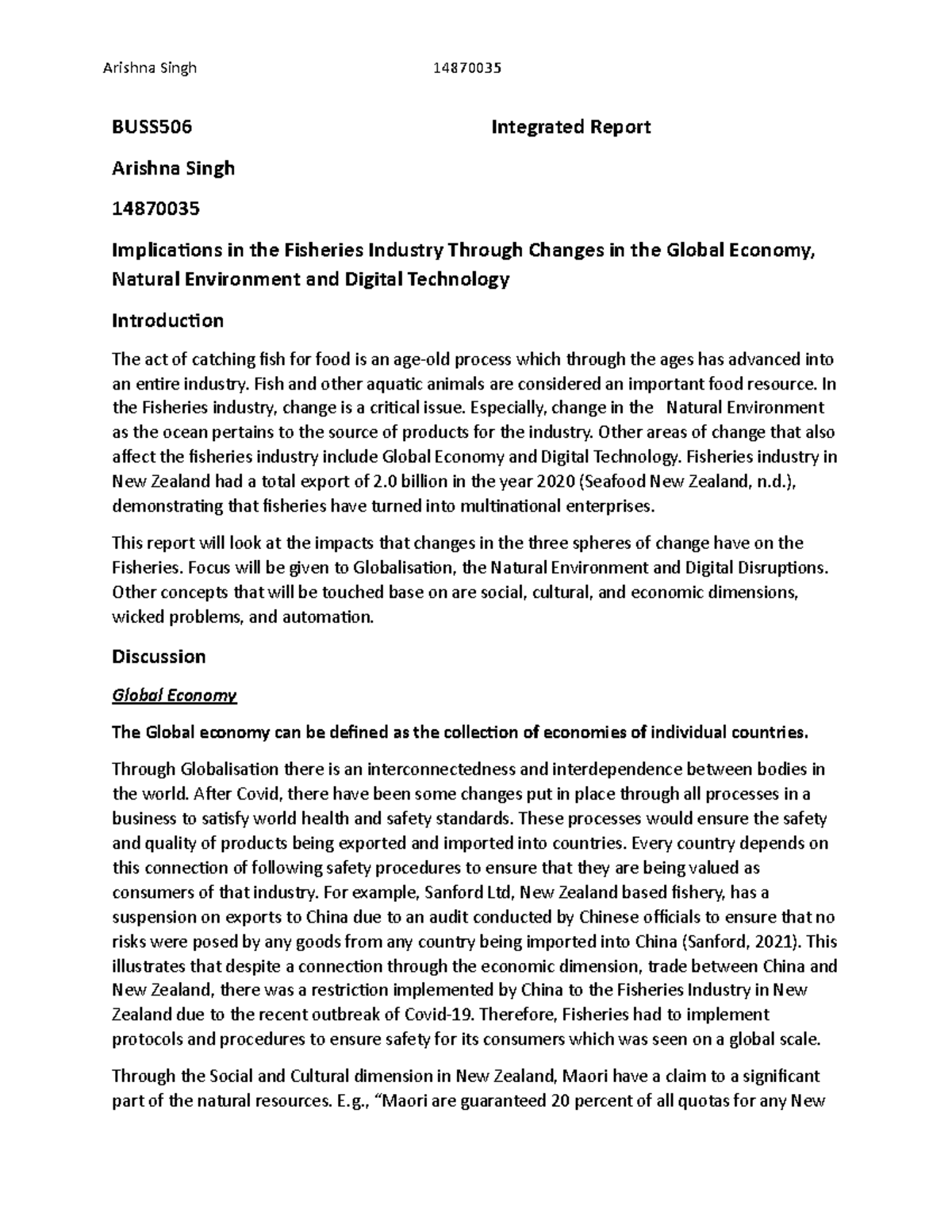 Integrated Report Exemplar For Business - BUSS506 Integrated Report ...