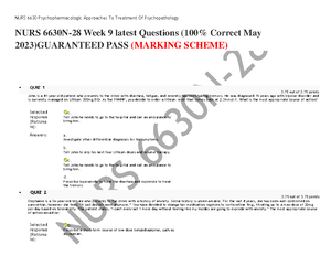 Nurs6630 Final - Exam - NURS 6630N-28 Week 11 Final Exam LATEST 2022/ ...