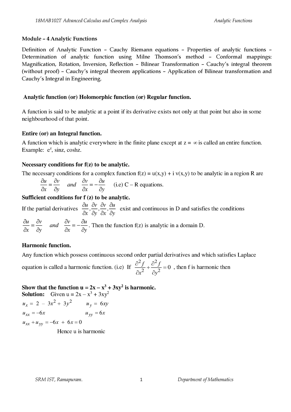 unit-4-analytic-functions-module-4-analytic-functions-definition