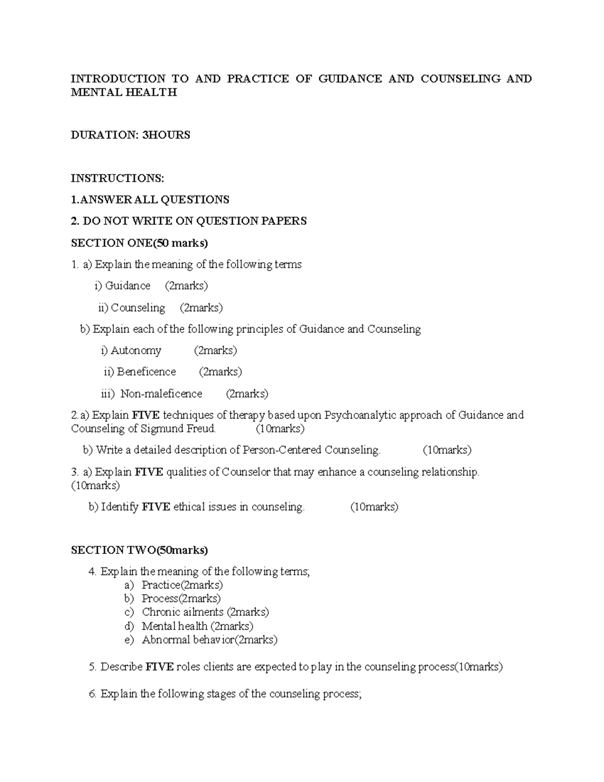 Introduction TO AND Practice OF Guidance AND Counseling AND Mental ...