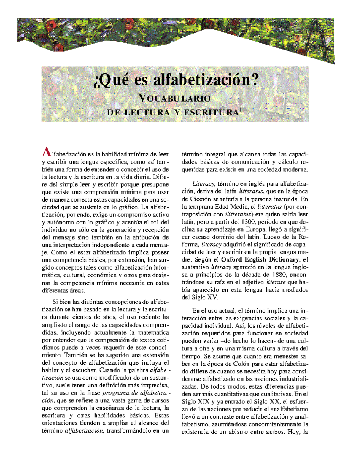 Alfabetizacion - Todo Sobre Alfabetización - ¿Q Ué Es Alfabetizació N ...