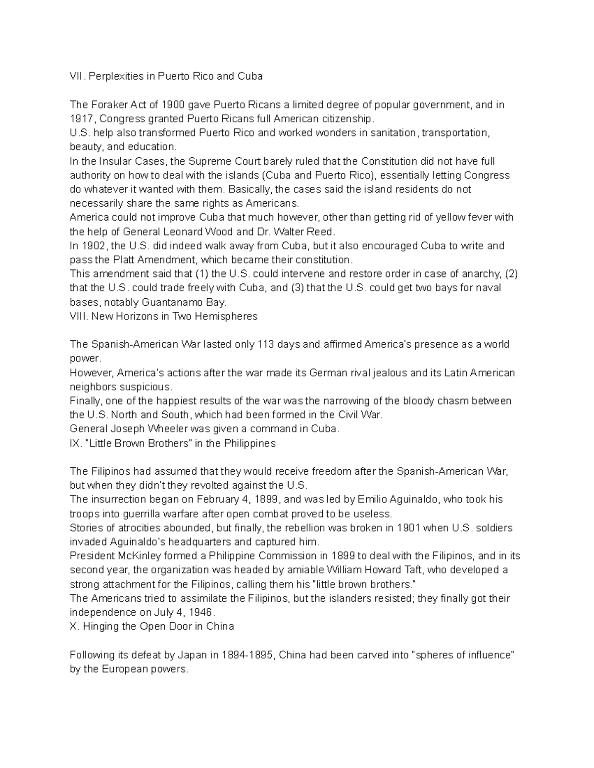 History note 173* - These are my details notes for this class. - VII ...
