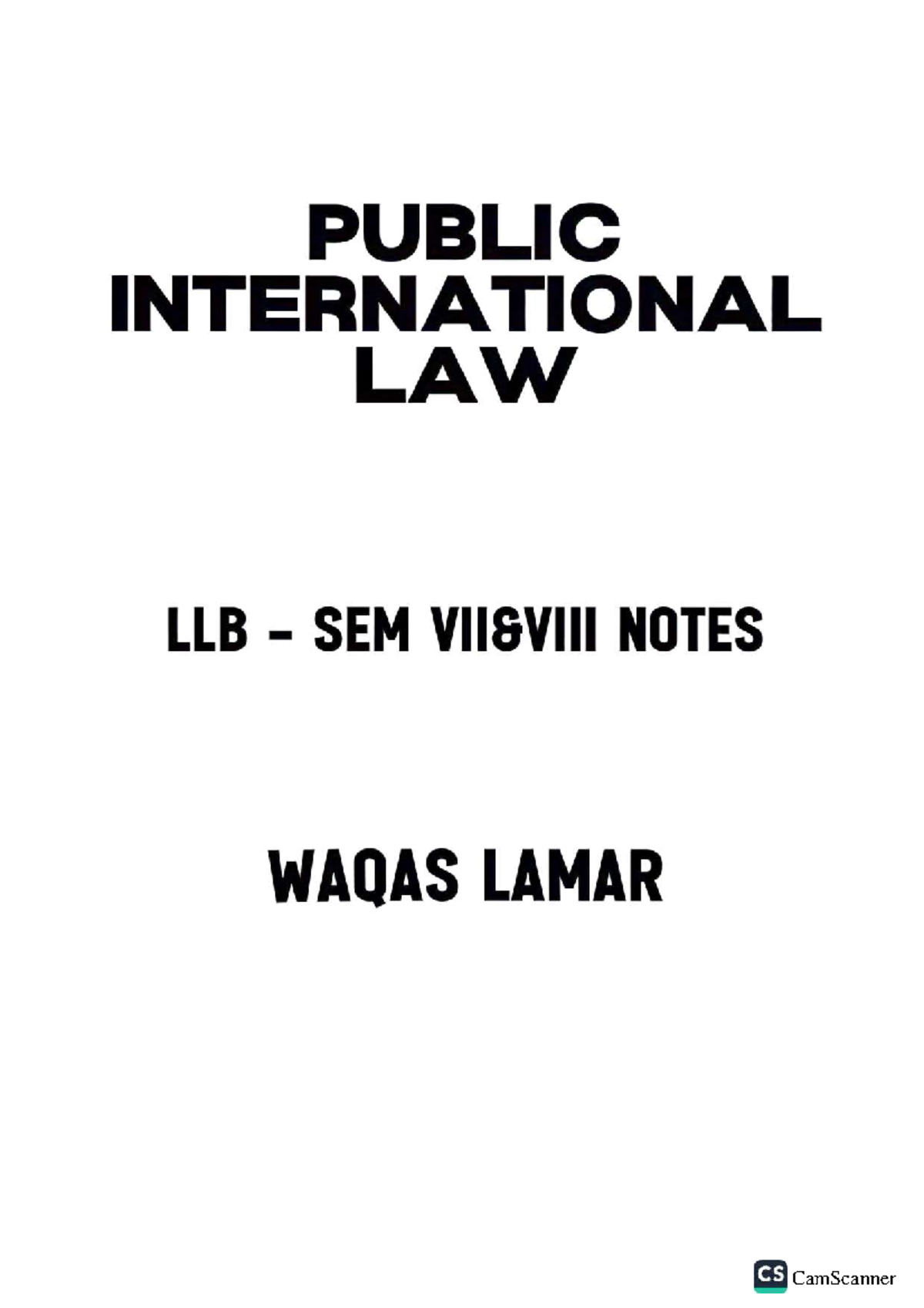 PIL-Notes-Lamar compressed - PUBLIC INTERNATIONAL LAW LLB SEM NOTES ...