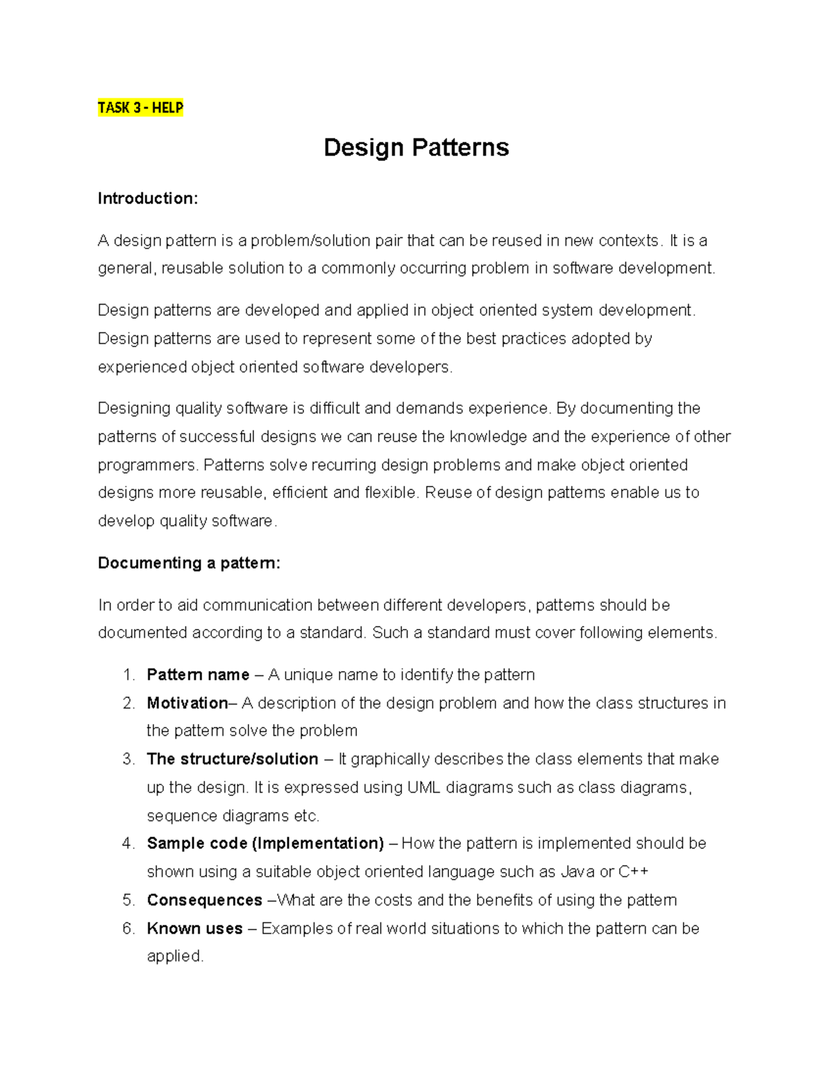 advanced programing design patterns lecturer notes forth semester ...