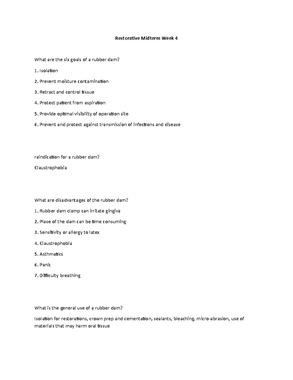 Restorative Midterm Week 4 microabrasion, use of materials that may