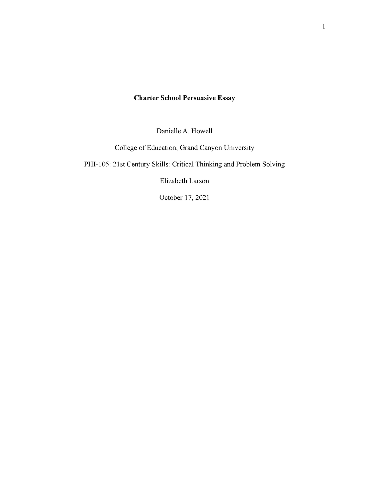 thesis about charter schools