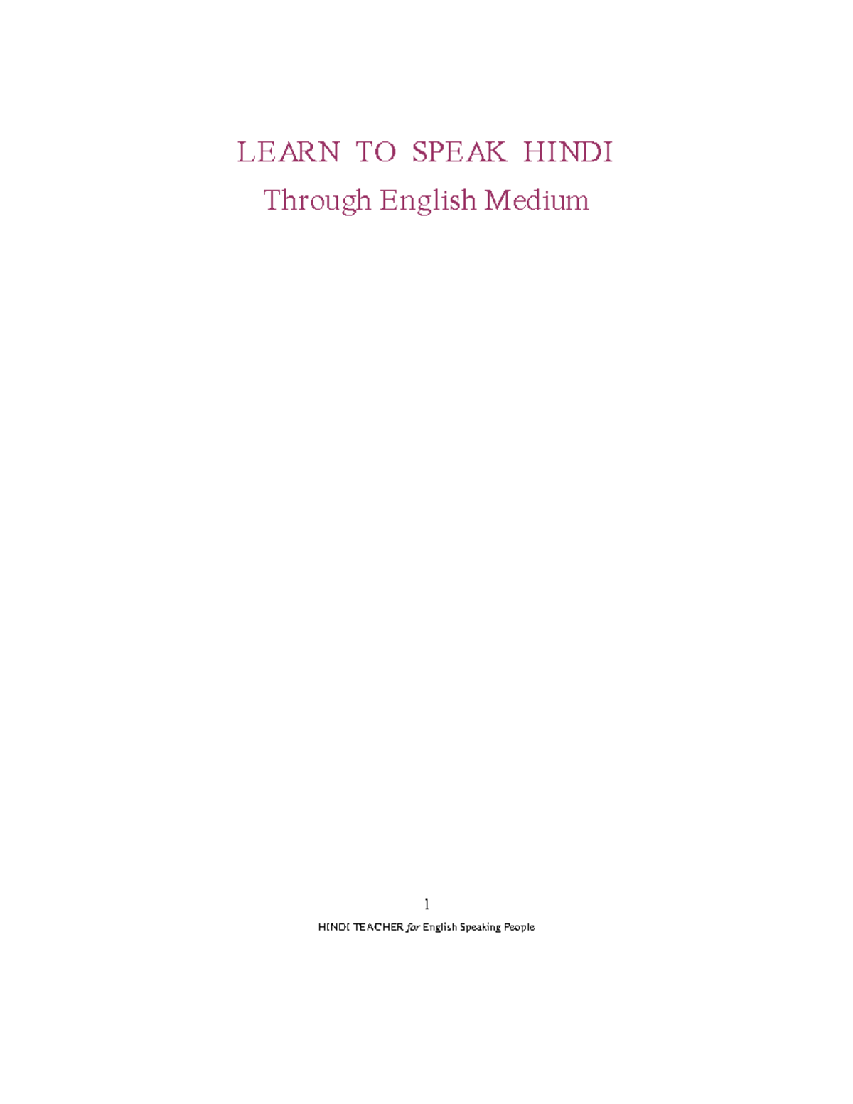 doc-hindi-learn-to-speak-1-learn-to-speak-hindi-through-english