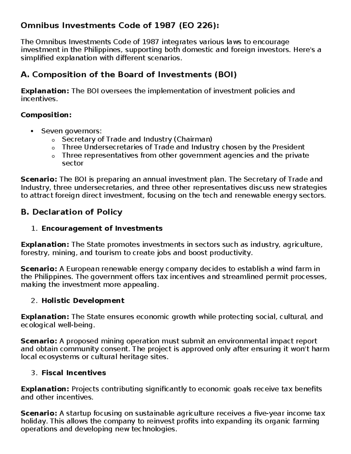 Omnibus Investments Code of 1987 - Here's a simplified explanation with ...