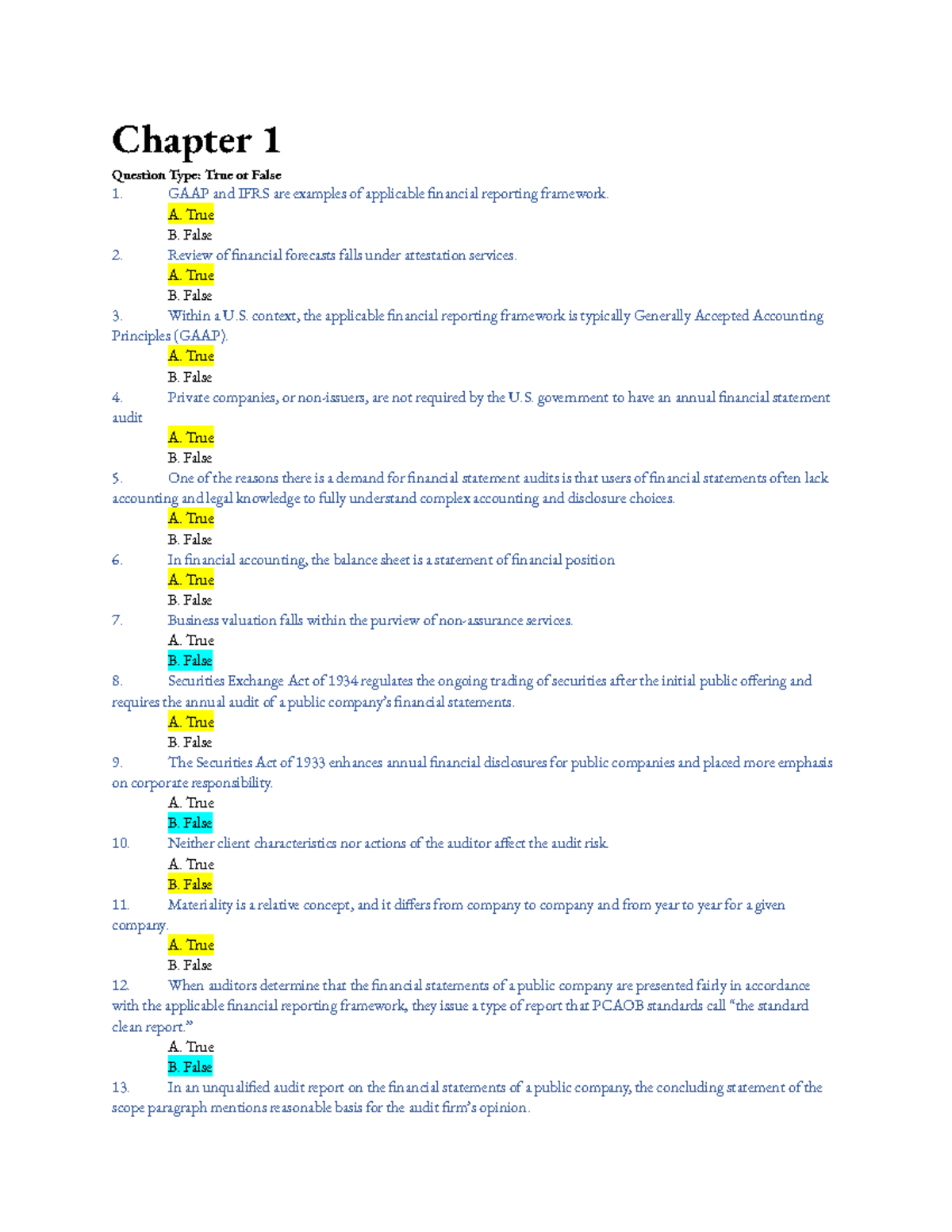 Quizlet Multiple Choice Questions 4 Studying - Chapter 1 Question Type ...