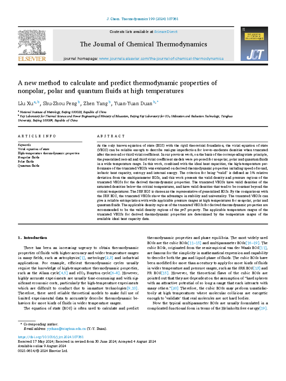 A new method to calculate and predict thermodynamic properties of - J ...