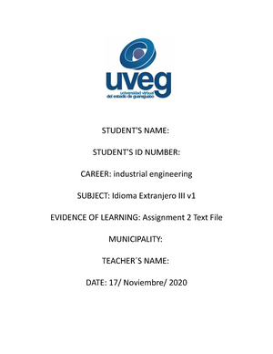 assignment 3 text file uveg