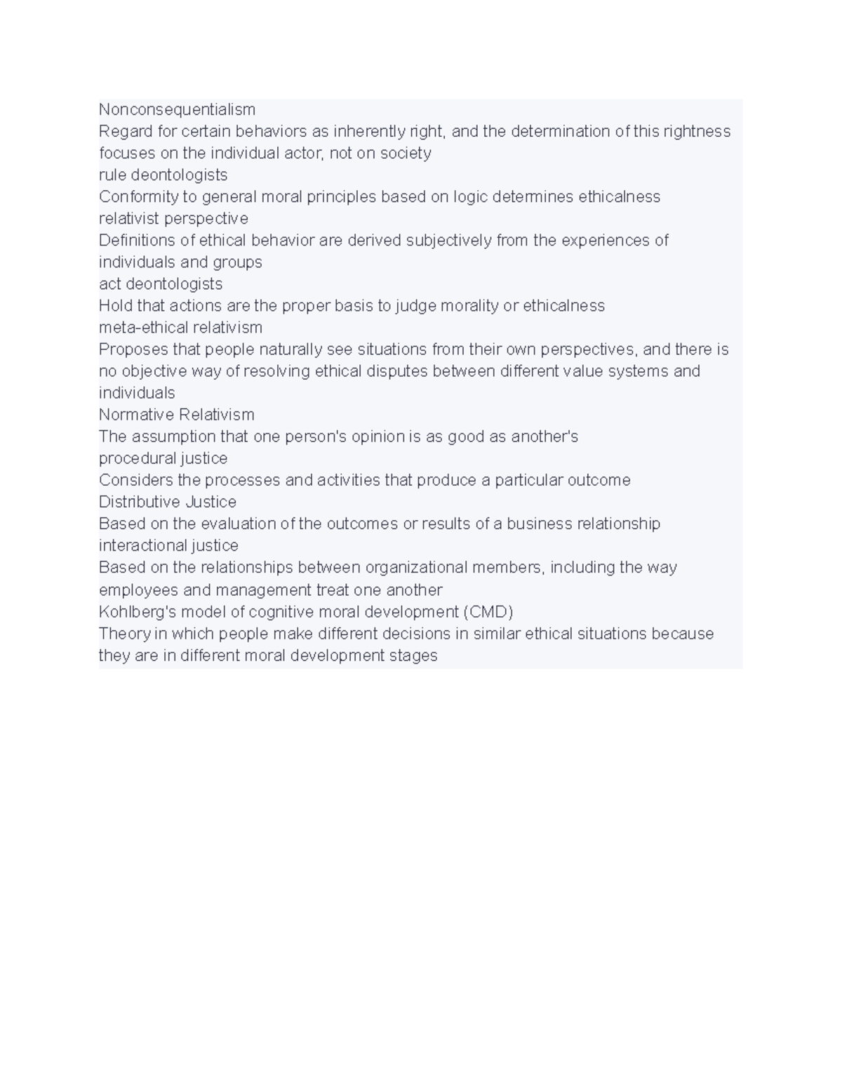 lecture notes bus 472 - Nonconsequentialism Regard for certain ...