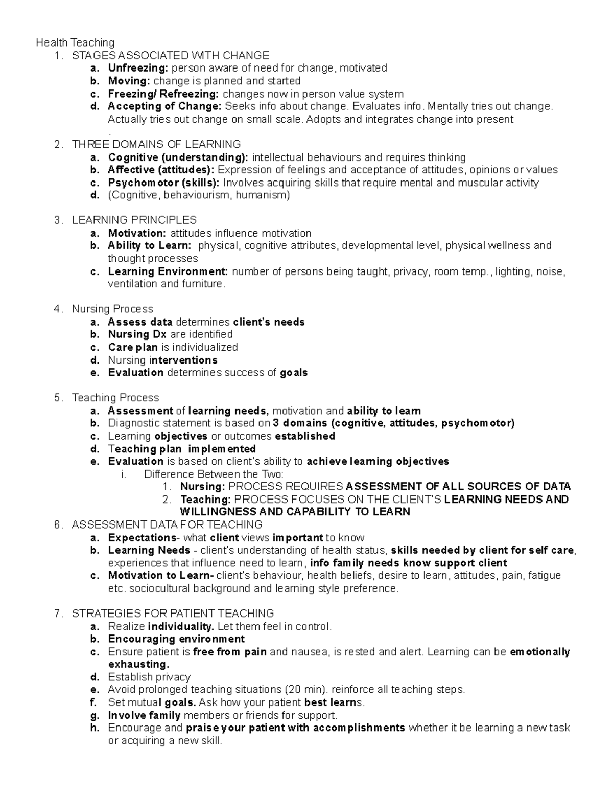 Weeks 12-14 - FIRST YEAR THEORY NOTES, PRACTICAL NURSING. (2020 ...