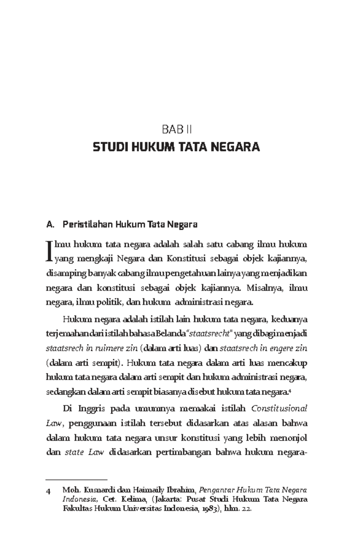 Pengantar Hukum Tata Negara 14 - BAB II STUDI HUKUM TATA NEGARA A ...