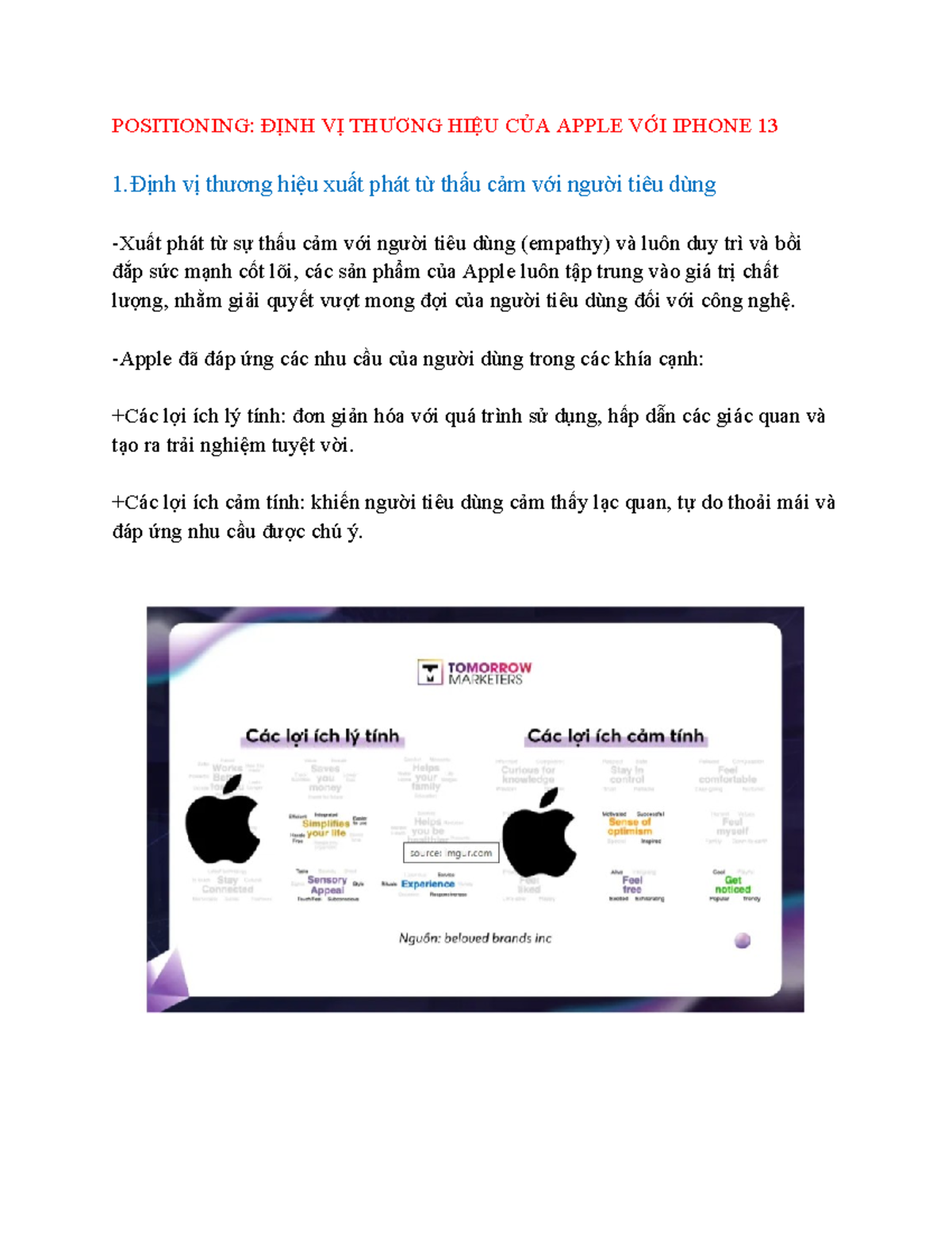 Positioning - TIẾNG ANH - POSITIONING: ĐỊNH VỊ THƯƠNG HIỆU CỦA APPLE ...