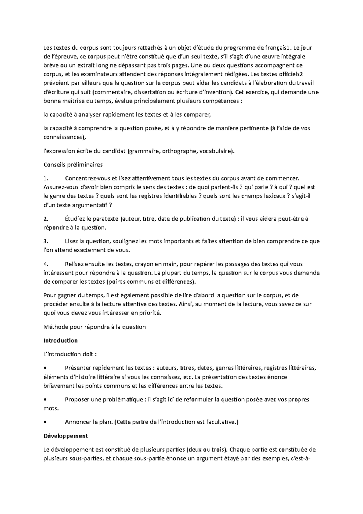 Méthode Corpus - Les textes du corpus sont toujours rattachés à un ...
