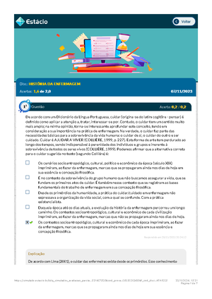 Estácio- Alunos - prova - Disc.: MICROBIOLOGIA E ...