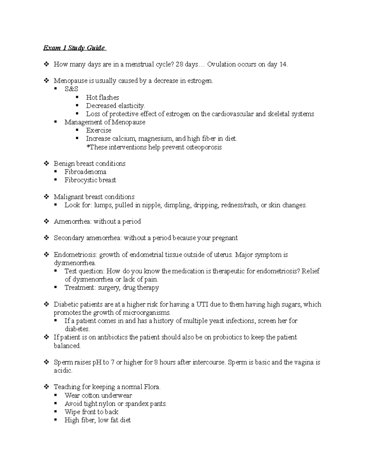 Exam 1 Study Guide - N/a - Nursing 202 - BSC - Studocu