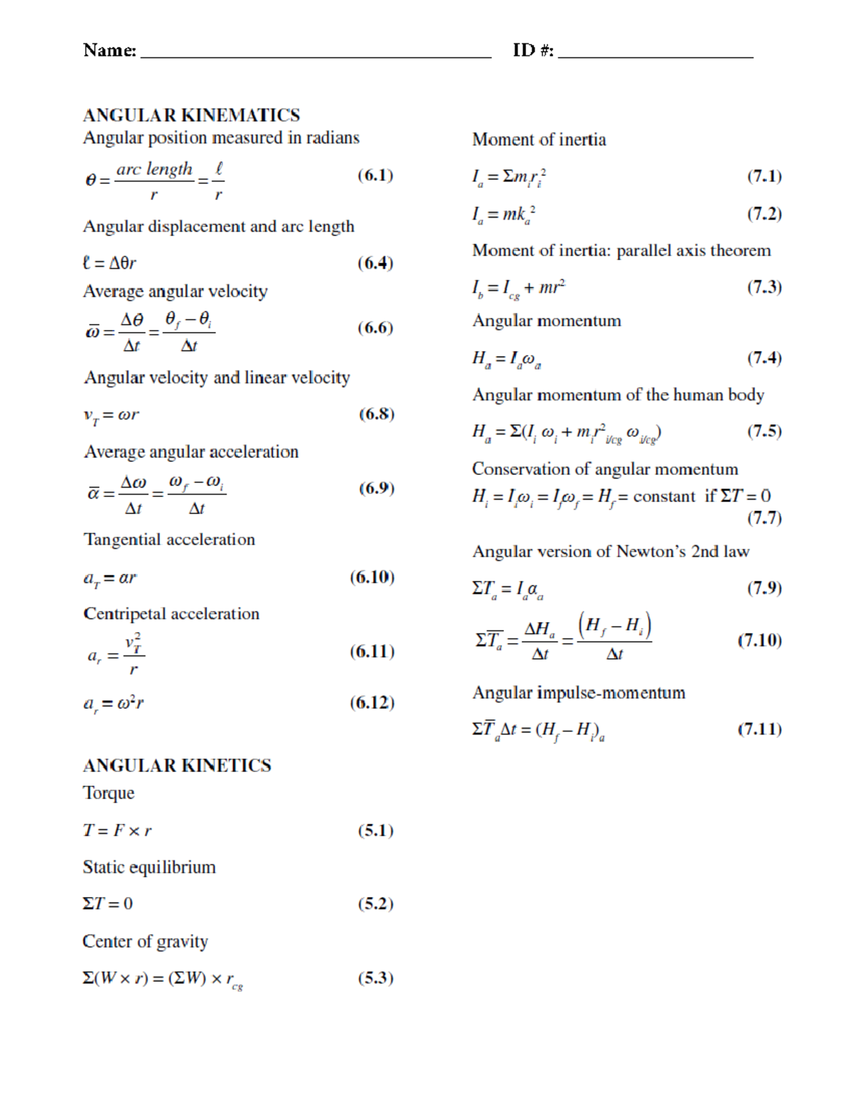 Equations-angular - notes and eqns - RELI 456 - Name