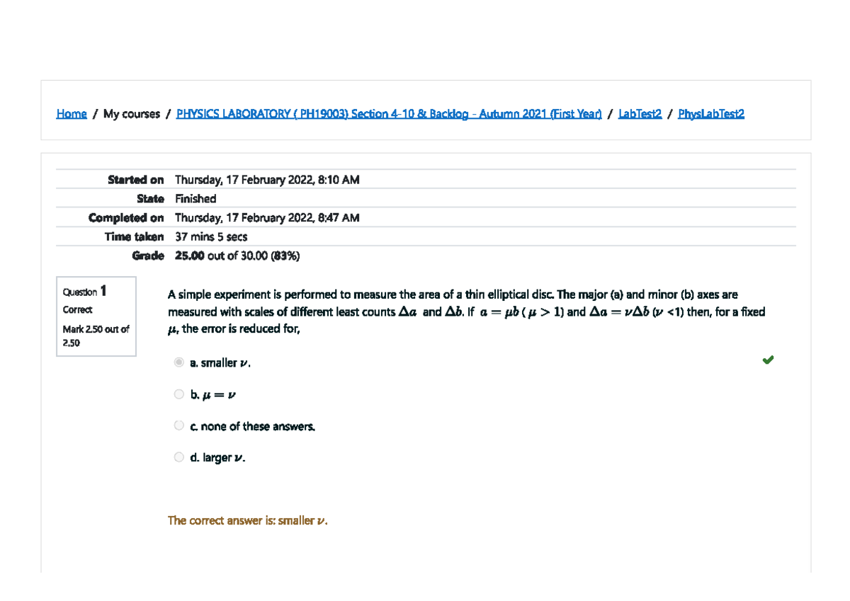 Phy Lab T2 Y21 - Practice Materials for Physics Laboratory (PH19003 ...
