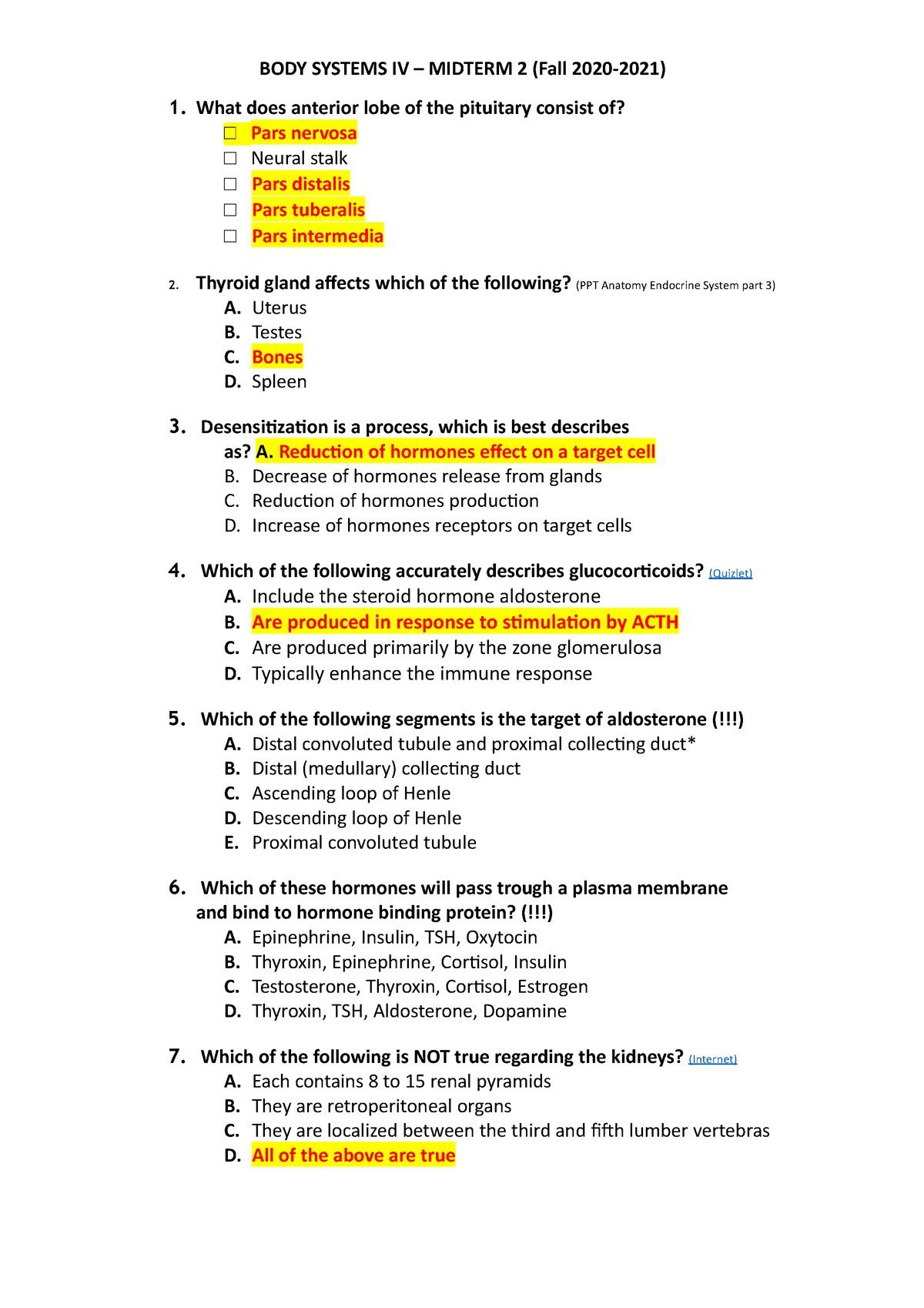 BODY Systems IV Midterm 2.docx - BODY SYSTEMS IV – MIDTERM 2 (Fall 2020 ...