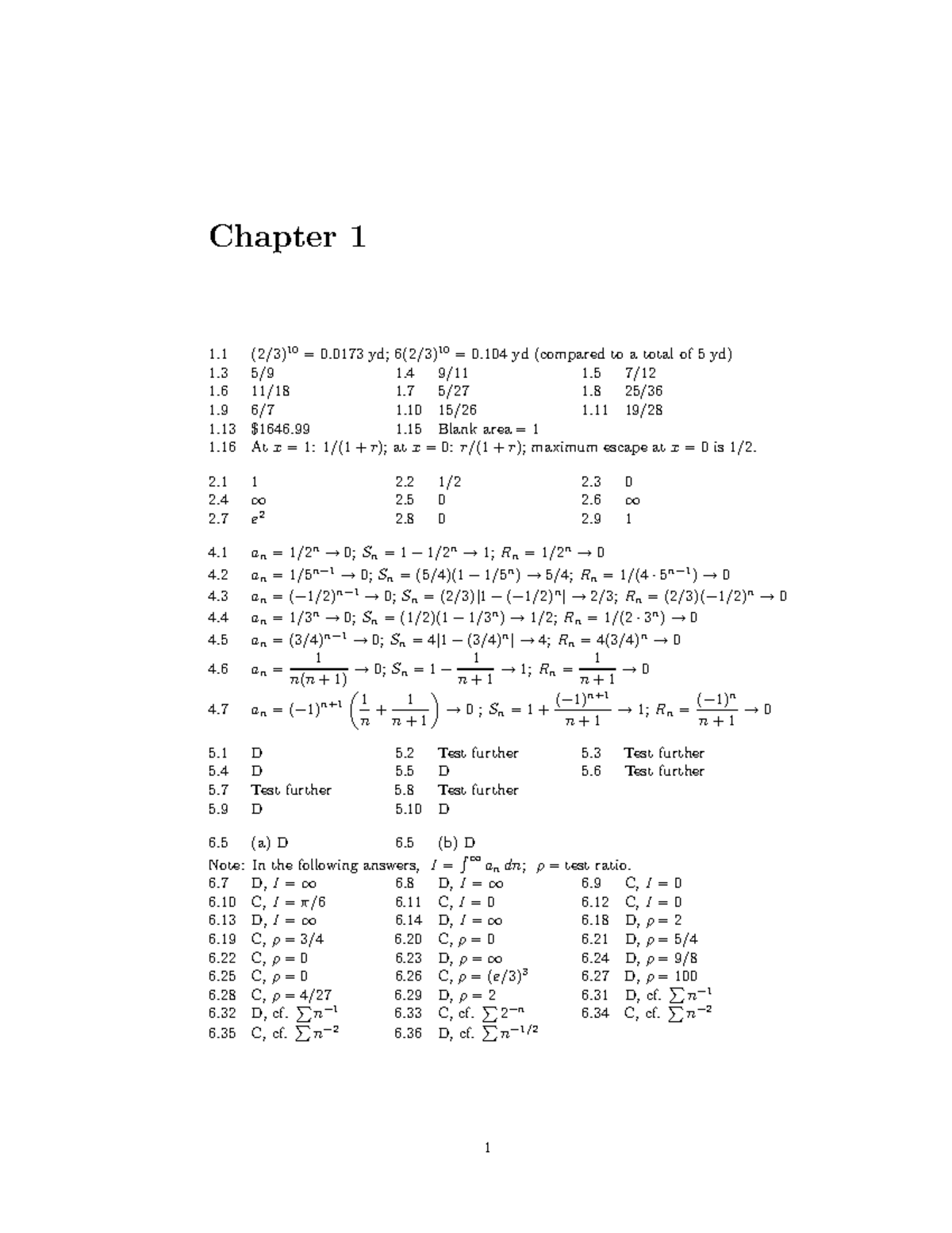 Solution Manual Of Mathematical Methods - 1 (2/3) 10 = 0 yd; 6(2/3) 10 ...