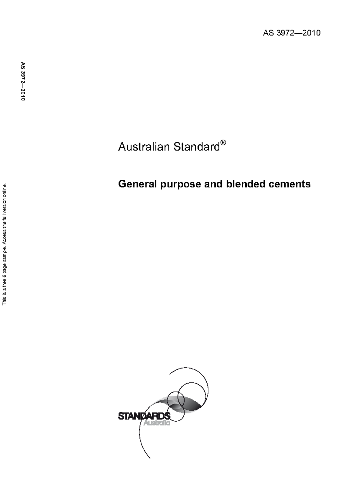 39722010 Australian Standard General purpose and blended cements
