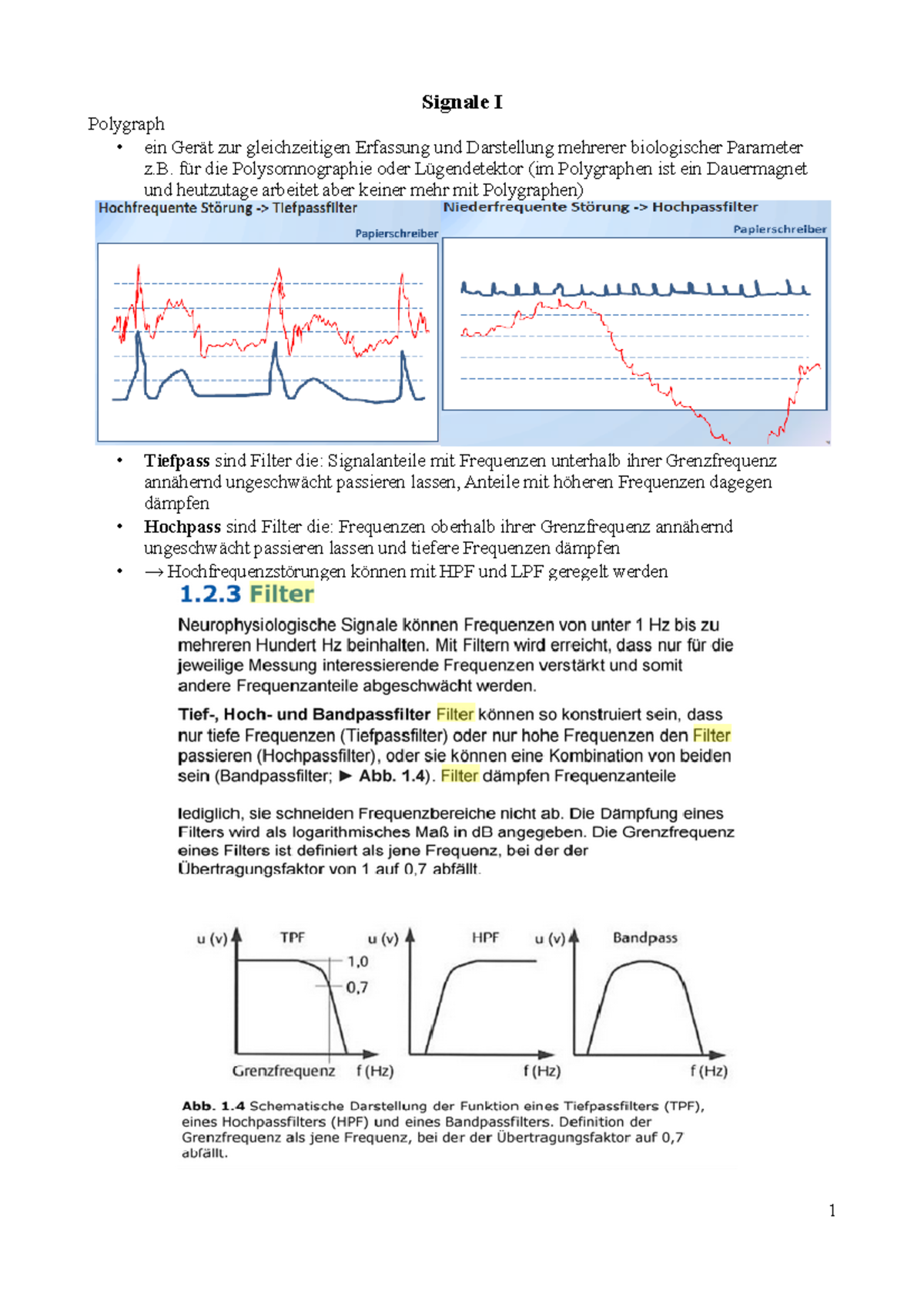 Physio VL 3 Signale I Signale I Polygraph ein Gerät zur gleichzeitigen Erfassung und