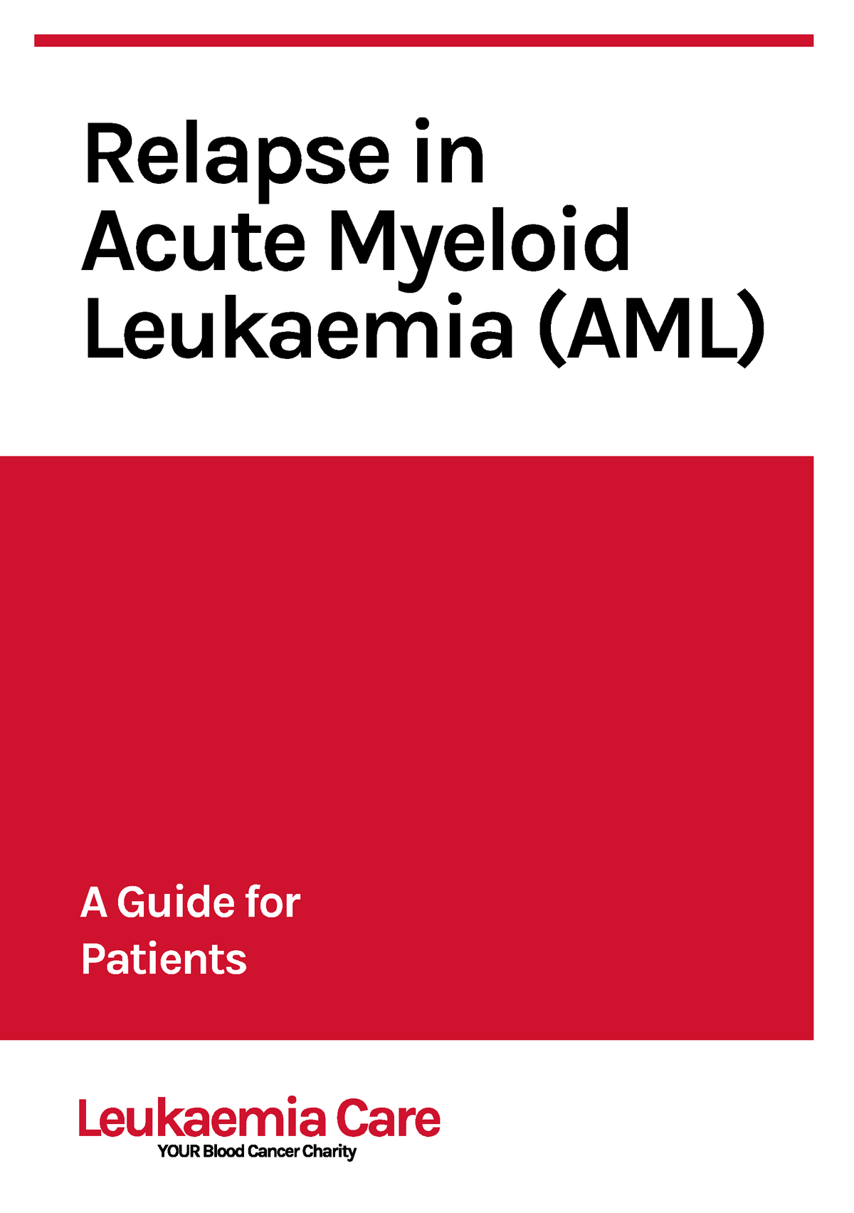 Relapse In Acute Myeloid Leukaemia Aml Web Version Relapse In Acute