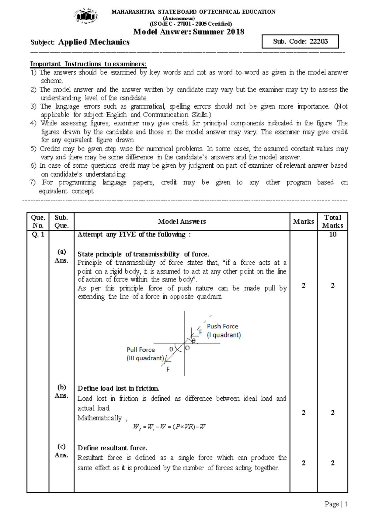 22203 Model Answer Paper Summer 2018 (Autonomous) (IS O/IEC 27001